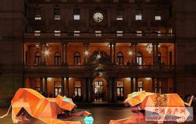 庆祝中国新年 LAVA悉尼海关前设计老虎