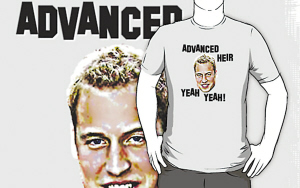 印着威廉王子“被代言”植发广告的T恤