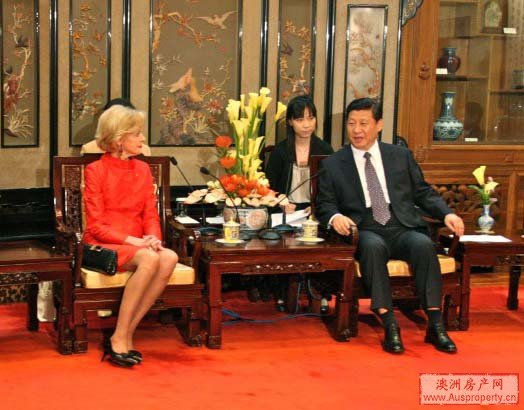 中国国家主席习近平会见澳洲总督白莱丝(澳联社)