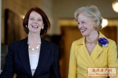 澳大利亚总理吉拉德和总督白莱丝