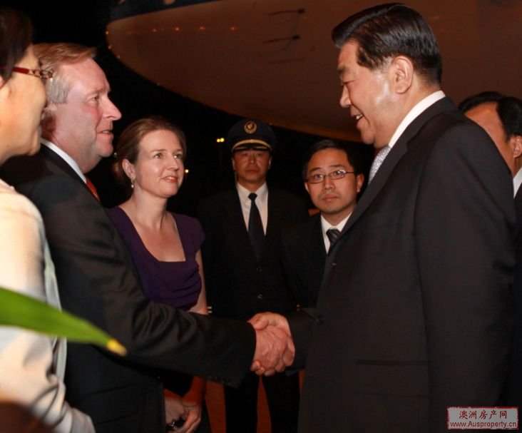 贾庆林与西澳州长会谈