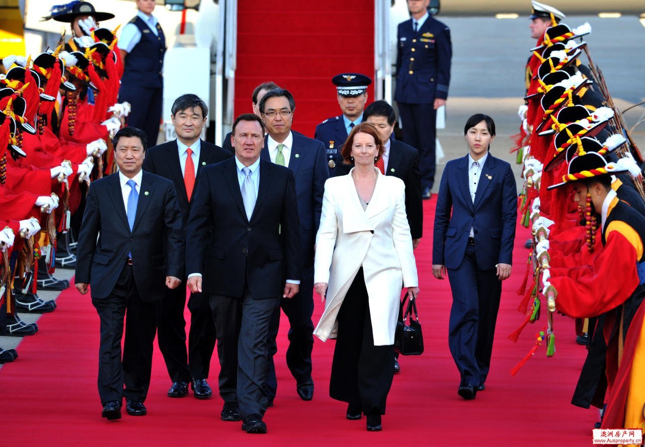澳洲总理吉拉德抵达首尔 强调澳韩关系 澳洲总理吉拉德抵达首尔 强调澳韩关系