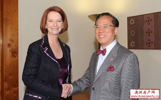 澳总理吉拉德会见香港特首曾荫权 澳总理吉拉德会见香港特首曾荫权