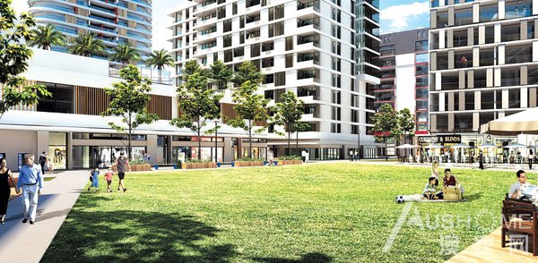 Wolli Creek势晋身成为南区另一个优质住宅区。图为兴建中的住宅小区“Discovery Point”。(电脑效果图)