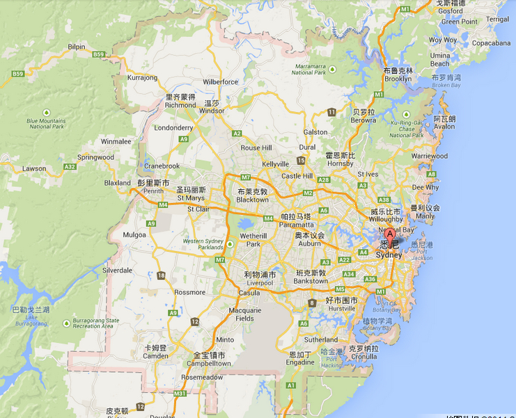 澳洲悉尼地区买房投资分析 悉尼地图图片