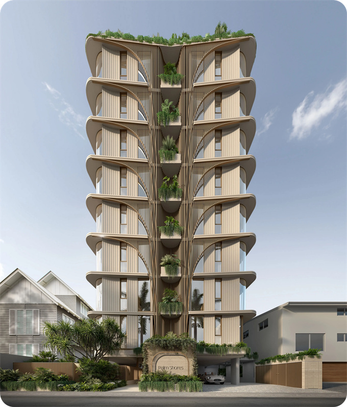 黄金海岸豪华海滨公寓Palm Shores