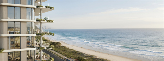 黄金海岸棕榈滩北部豪华海滨公寓Solmare