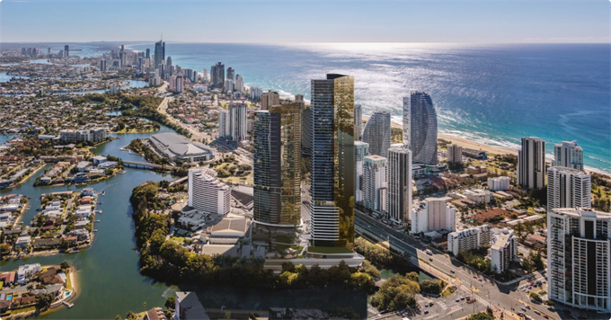  黄金海岸明亮奢华公寓E 